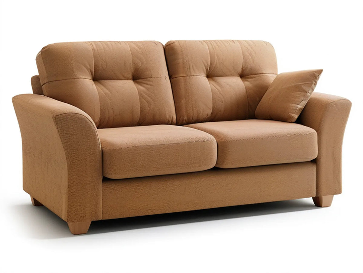 Camel Brown 2-Seat Upholstered Loveseat, 63.0 in W x 35.0 in D x 34.0 in H
